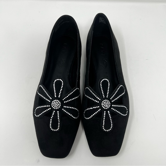 Katy Perry Collections Black Flats with Floral Embellishment - Picture 5 of 10